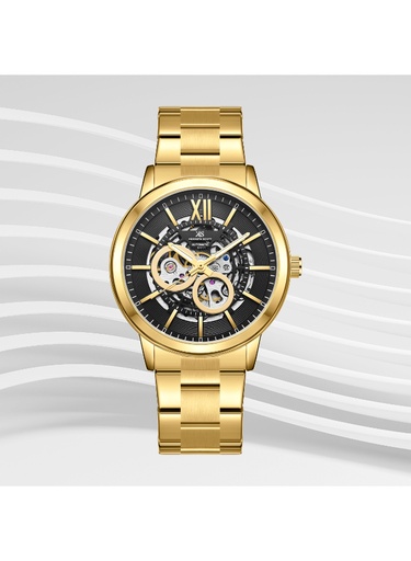 [K24324-GBGB] Kenneth Scott Men's Automatic  Black Dial Watch - K24324-GBGB